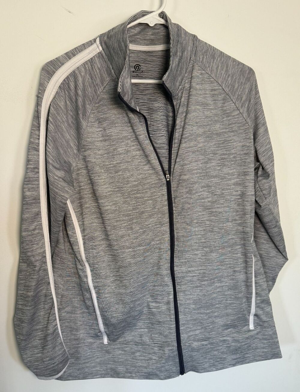 Champion Duo Dry Lightweight Jacket Full Zip Size XL Performance Gray Gym
